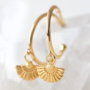 Daisy Hoops Gold Plate