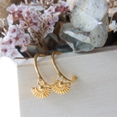 Daisy Hoops Gold Plate