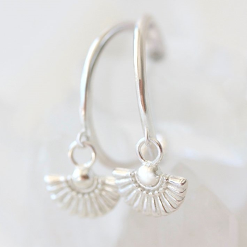 Daisy Hoops Silver