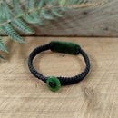 Darren Hill Pounamu Bracelet Black Cord