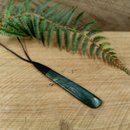 Pounamu Pendant Lashed Roimata Long