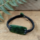 Darren Hill Pounamu Bracelet Black Cord