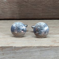 Threepence Cufflinks-jewellery-The Vault