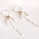 Fuchsia Hoop Earrings Silver
