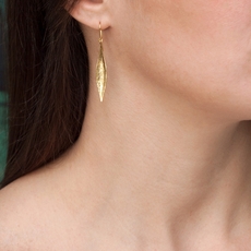 Karohirohi Earrings Short Hooks 22ct GP-jewellery-The Vault
