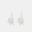 Mt Cook Lily Hook Earrings Silver