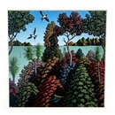 Matted Print Morning Glory