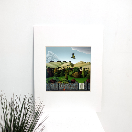 Matted Print Glass Half Full