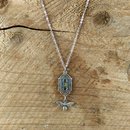 Window Pendant Bullet w Bee Silver