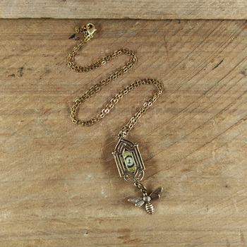 Window Pendant Bullet w Bee Brass