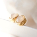 Rose Quartz Filligree Studs Gold Plate