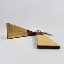 Short Drop Triangle Earrings Gold Foil