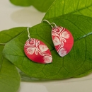 Alum Pohutukawa Flower Earrings Red