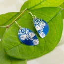 Alum Pohutukawa Flower Earrings Blue