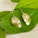 Alum Pohutukawa Flower Earrings Green