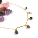 Gold Raw Stone 5 Necklace Nature