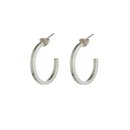 Hoop Stud Earrings Small Silver