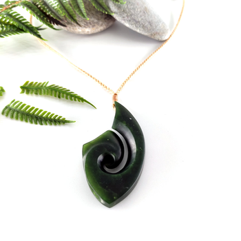 Pounamu Pendant Hei Matau Folding