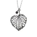 Kawakawa Silver Leaf & Garnet Necklace 