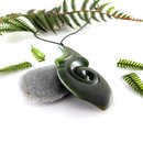 Pounamu Pendant Large Hei Matau Piwakawaka