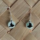 Porcelain Earrings Round Kereru