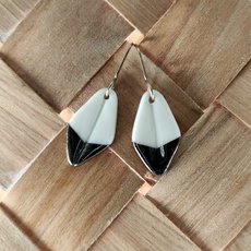 Porcelain Kereru Arrowhead Earrings-jewellery-The Vault