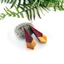 Wooden Earrings Two Tone Woods Small