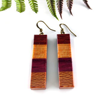 Wooden Earrings Multi Woods Small