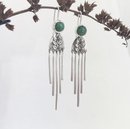 Pounamu & Kowhai Fringed Earrings