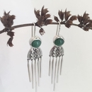 Pounamu & Kowhai Fringed Earrings
