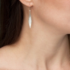 Karohirohi Earrings Short Hooks Silver-jewellery-The Vault