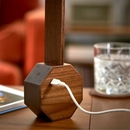 Octagon One Plus Desk Light Clock Walnut