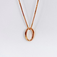 Small Oval Necklace Gold Plate-jewellery-The Vault