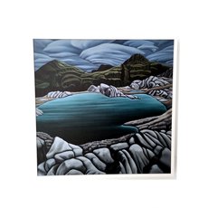 Alpine Lake Print Box Frame White-artists-and-brands-The Vault