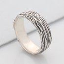 Bark Ring Silver