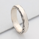 Side Bark Ring Silver