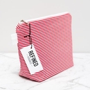 Large Makeup Bag Red Stripe