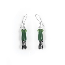 Pounamu Squid Earrings-jewellery-The Vault