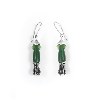 Pounamu Squid Earrings