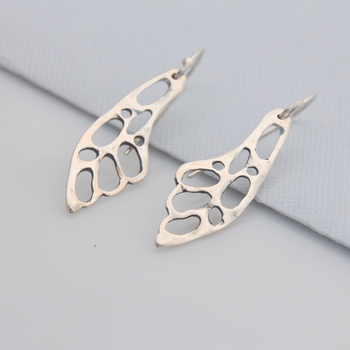 Wing Earrings Silver