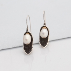 Bud Earrings White Freshwater Pearls-jewellery-The Vault