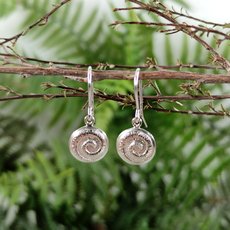 Koru Earrings Swing Hook Silver-jewellery-The Vault