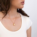 Pearl Cap Necklace Gold Plate