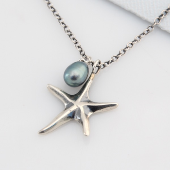 Starfish Necklace Silver