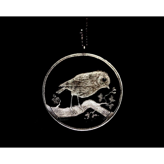 Akin Black Robin Necklace