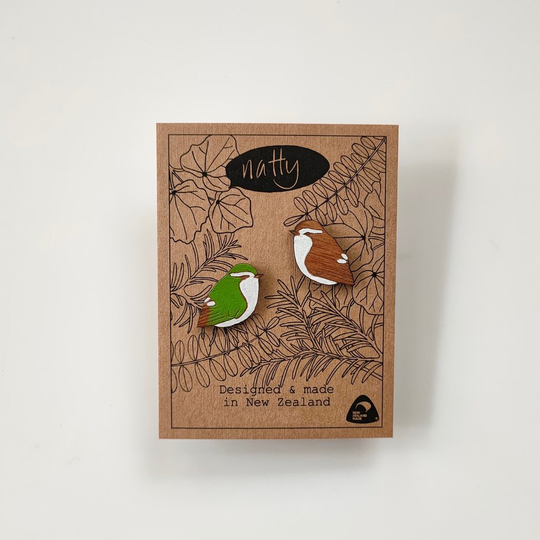 Rifleman Rimu Earrings