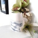Short Oval Vase Denim Shibori