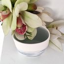 Short Oval Vase Denim Shibori