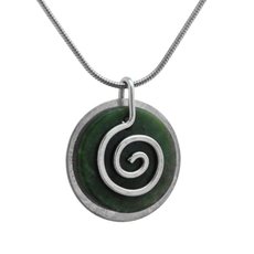Greenstone Spiral Pendant-jewellery-The Vault