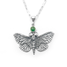 Medium Pounamu Puriri Moth Pendant-jewellery-The Vault